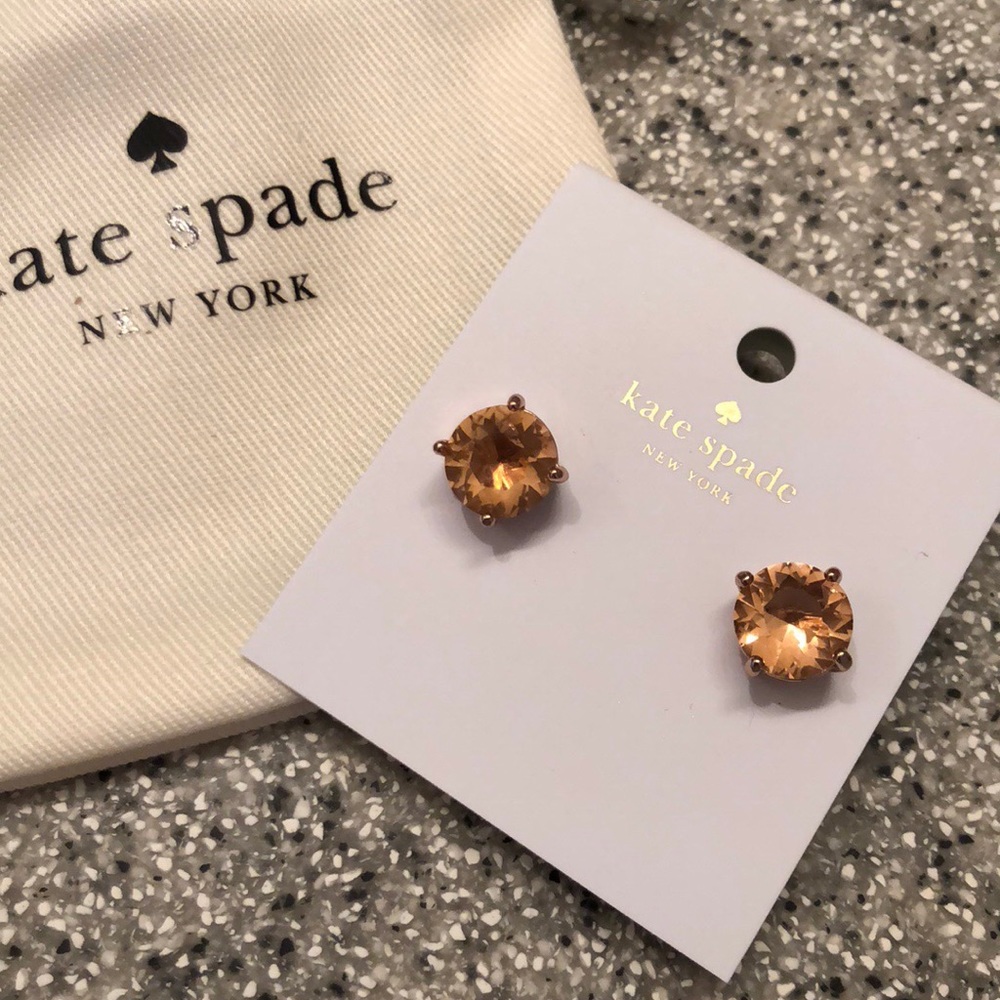 Kate Spade Rose Gold Gumdrop Stud Earrings